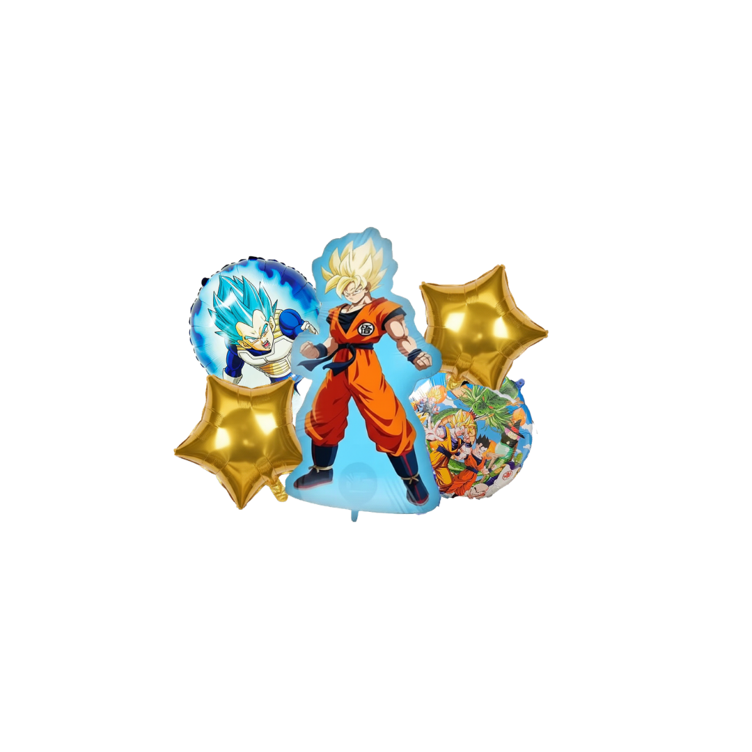 BOUQUET DE GLOBOS X5 DRAGON BALL Z
