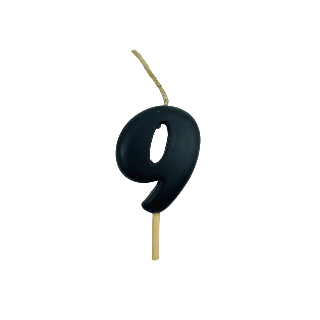 VELA MEDIANA NUMERO 9 NEGRA