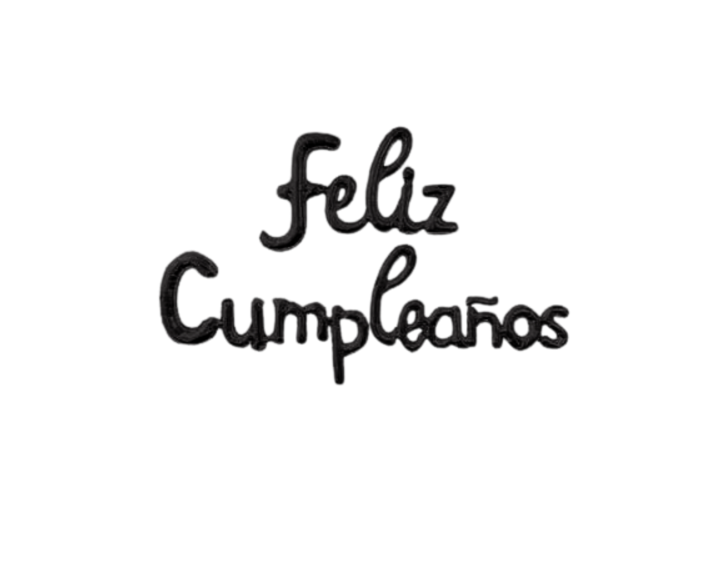 GLOBO INFLABLE CURSIVO FELIZ CUMPLEAÑOS NEGRO