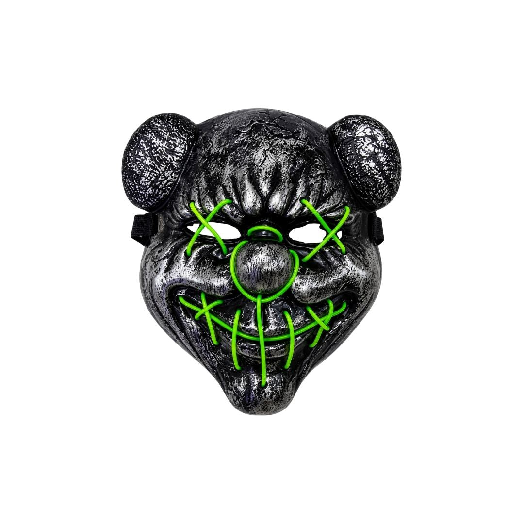 MASCARA OSO GRIS DIABOLICO LUCES