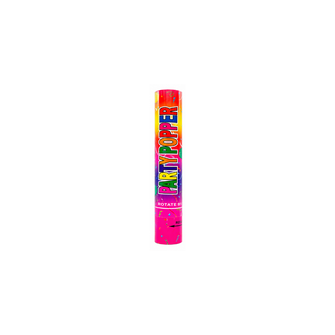 LANZA CONFETI TIRA MULTICOLOR DE 30 CM