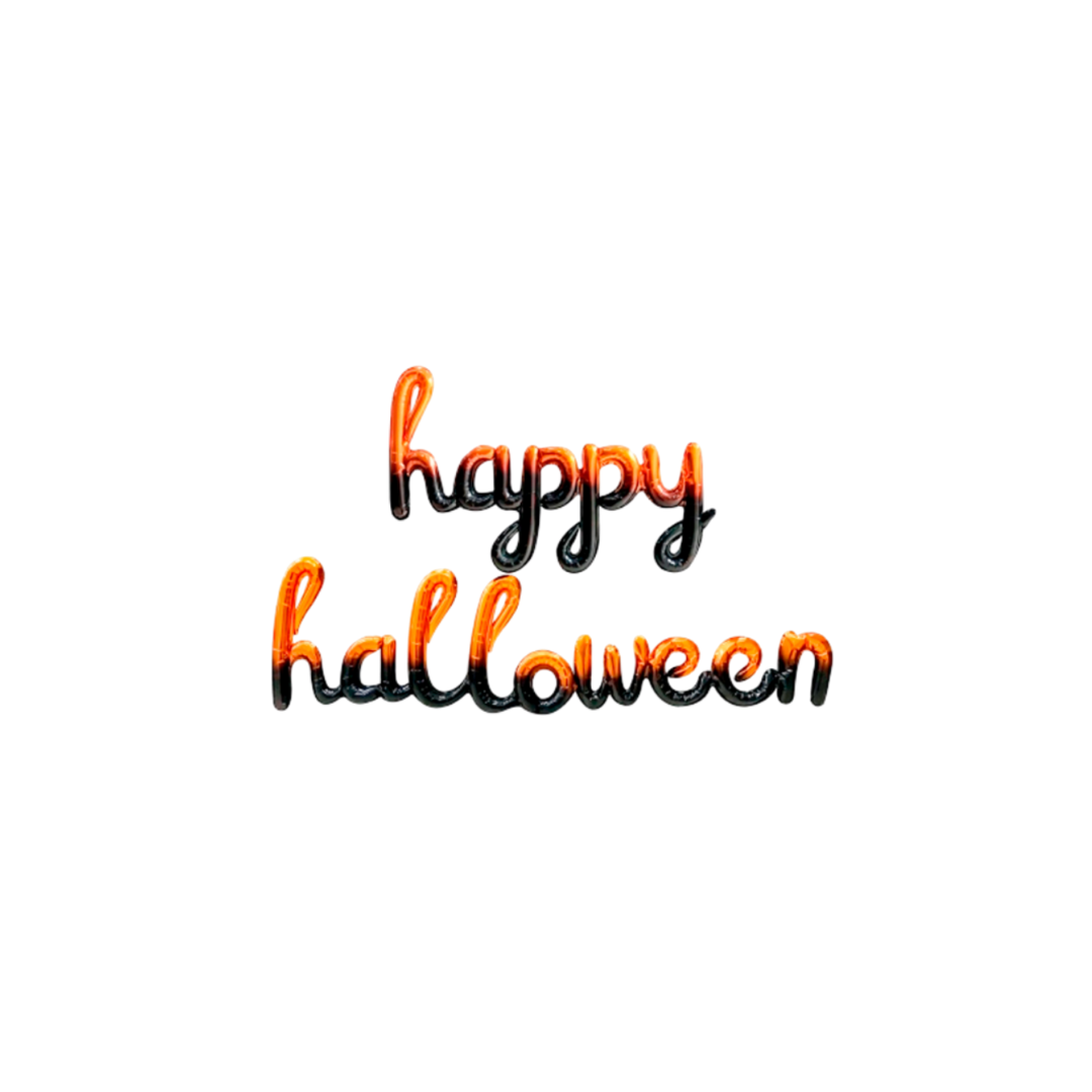 GLOBO CURSIVO HAPPY HALLOWEEN