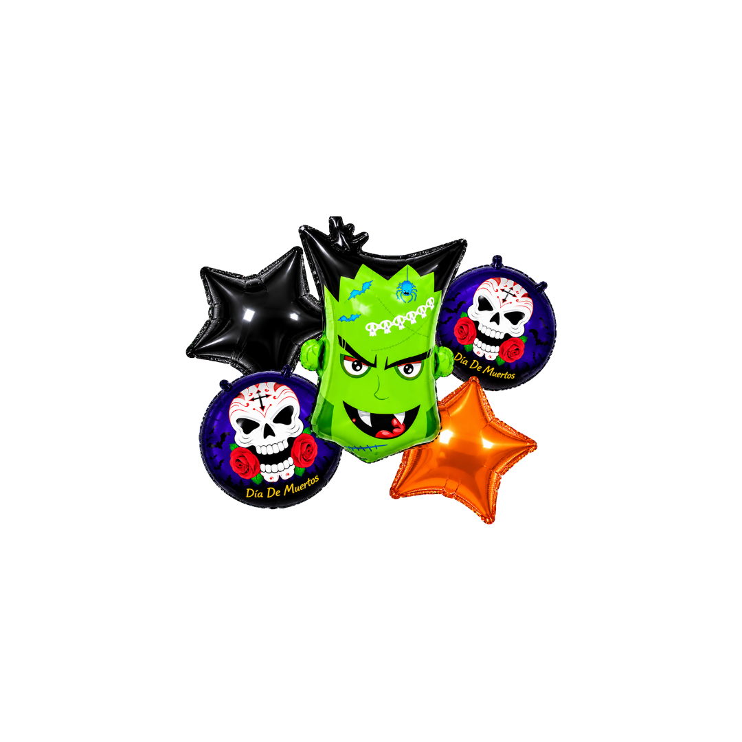BOUQUET DE GLOBOS HALLOWEEN X5