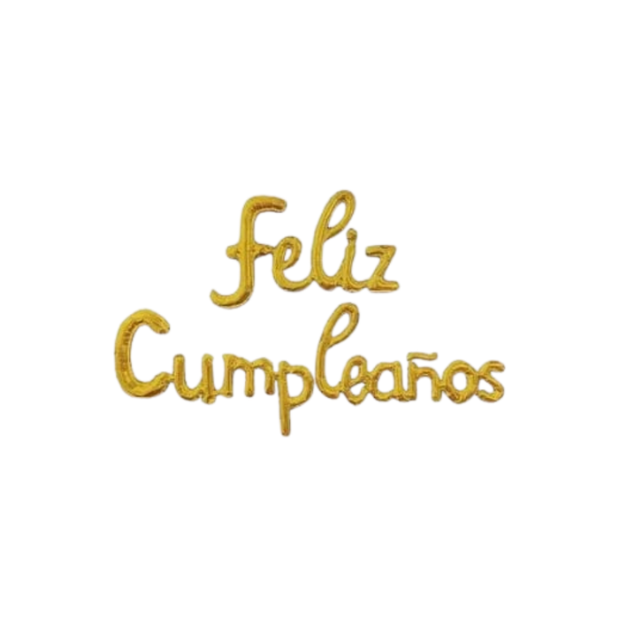 GLOBO INFLABLE CURSIVO FELIZ CUMPLEAÑOS AZUL