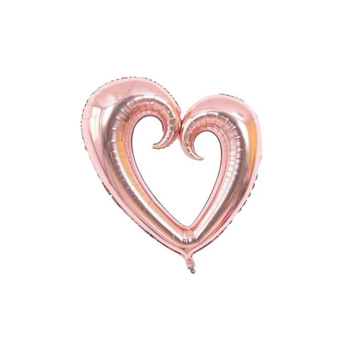 GLOBO SILUETA CORAZON ROSADO 18"