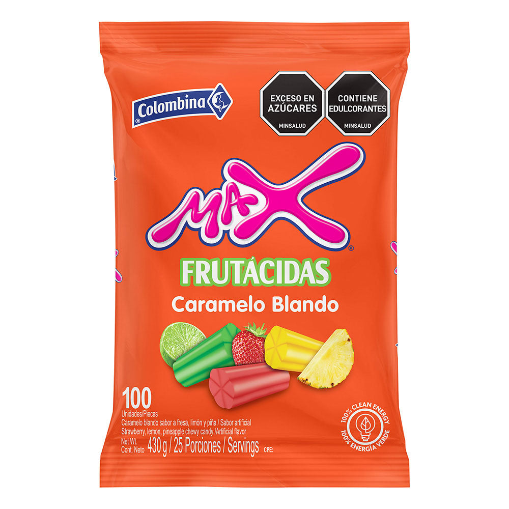 CARAMELO MAX FRUTA ACIDA X100 "QAP"