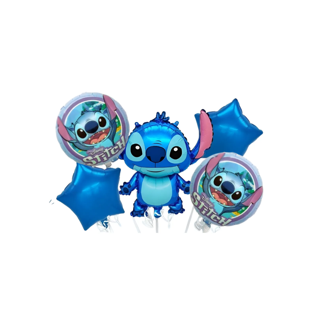 BOUQUET DE GLOBOS X5 STICH AZUL