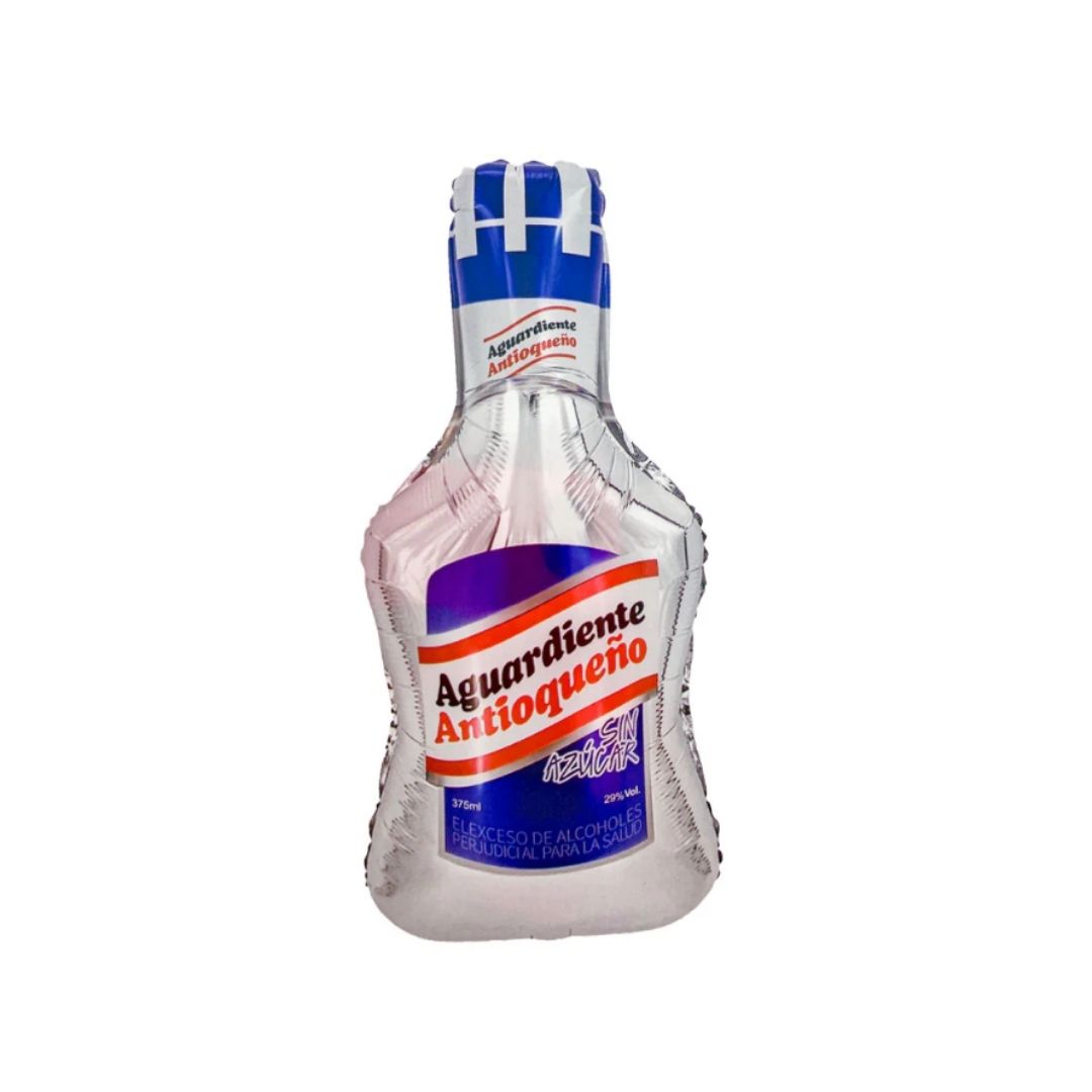 GLOBO METALIZADO DE AGUARDIENTE AZUL "A"
