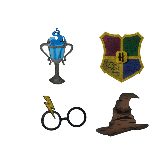 PINES DECORATIVOS FOMY X4 "HARRY POTTER DF"