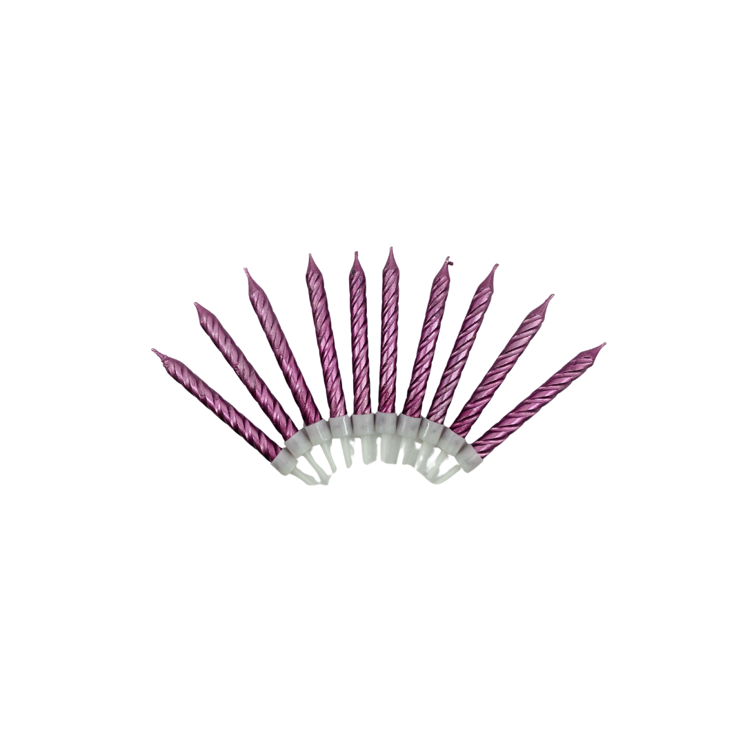 VELA TORNILLO MINI ROSADA X10 "C1"