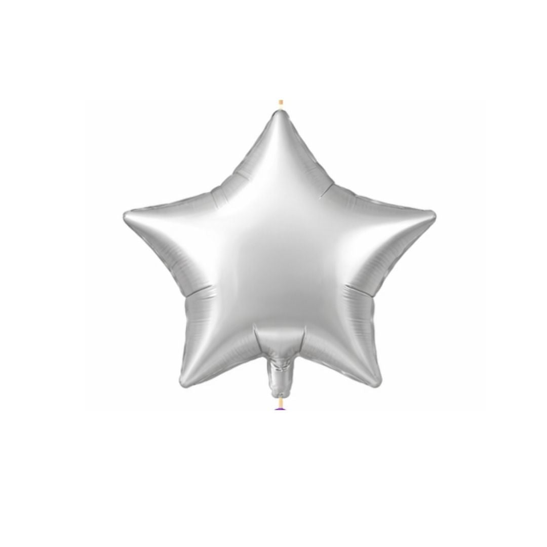 GLOBO DE ESTRELLA MEDIANA PLATEADA - 18"