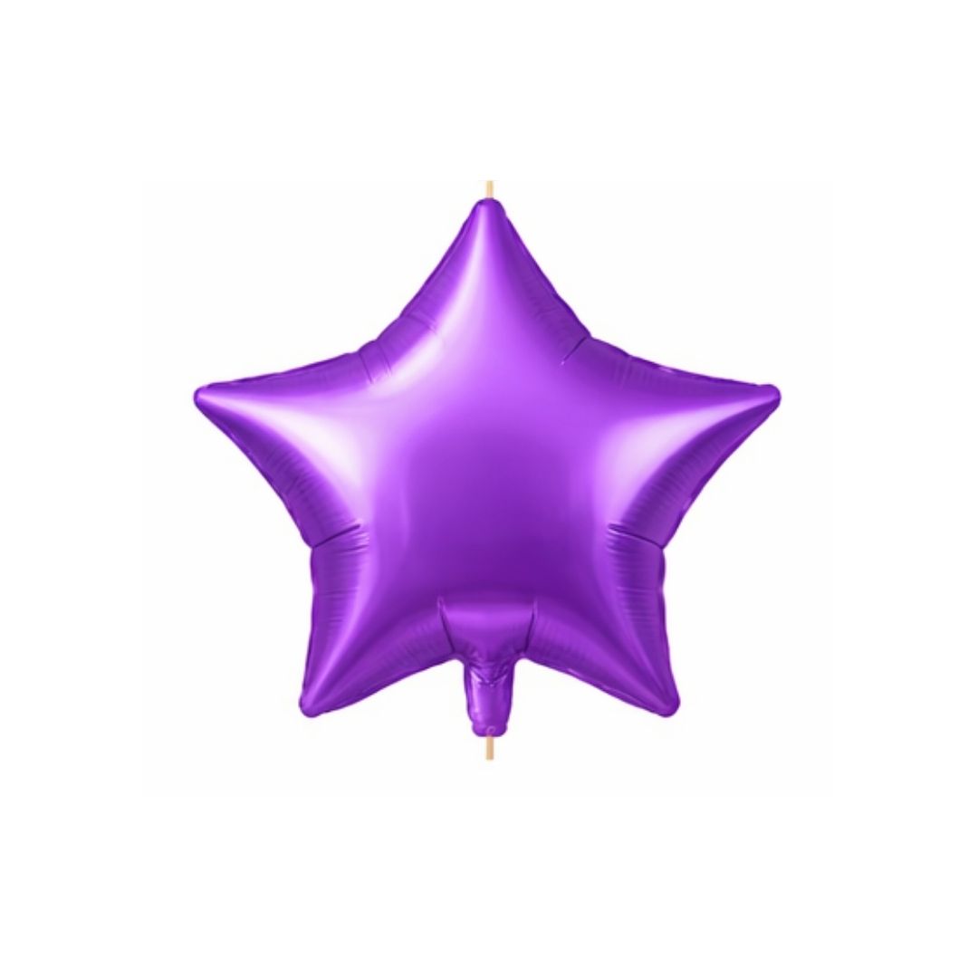 GLOBO DE ESTRELLA MEDIANA VIOLETA - 18"