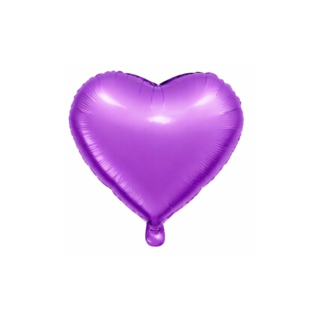 GLOBO DE CORAZON MEDIANO VIOLETA - 18"