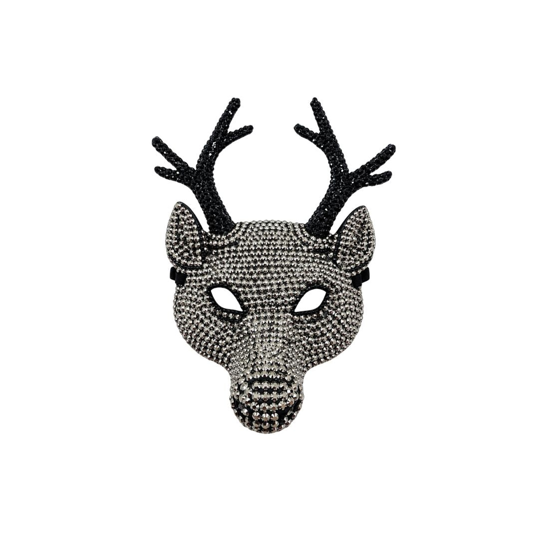 MASCARA DE VENADO CON PERLAS BRILLANTES