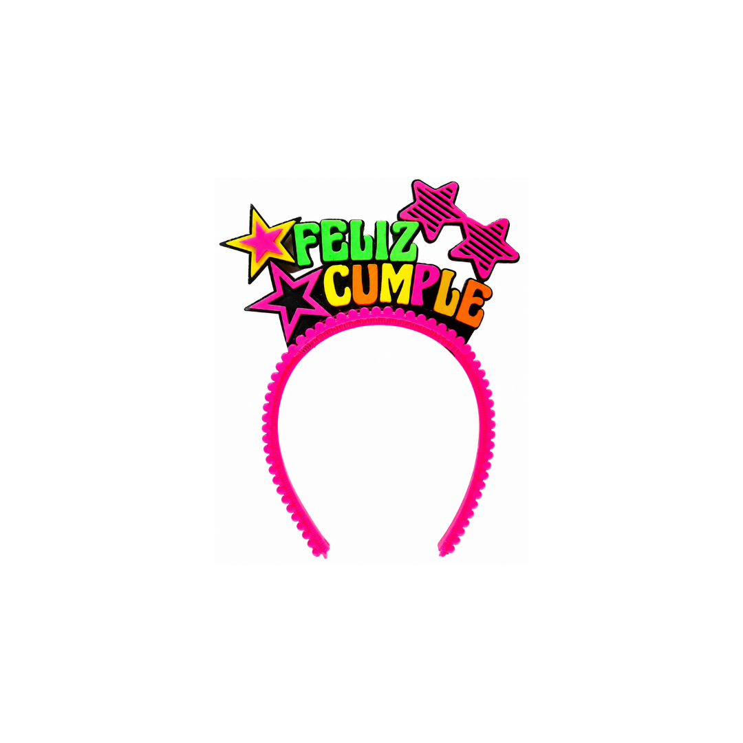 TIARA FELIZ CUMPLE NEON