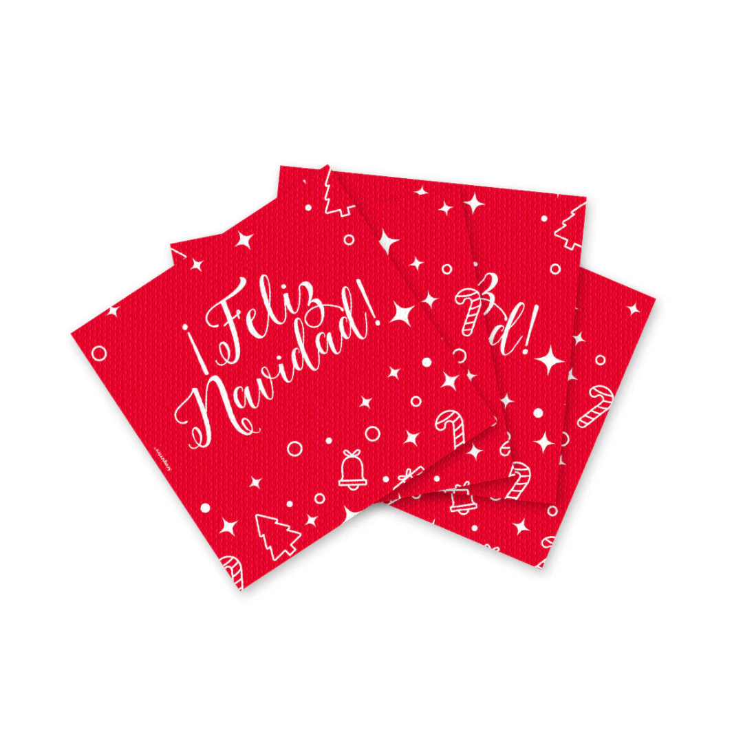 SERVILLETAS NAVIDAD BRILLANTE