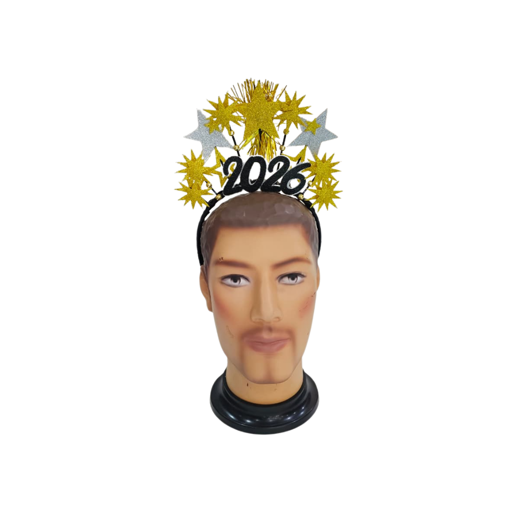 Tiara Año Nuevo 2026 en Foamy