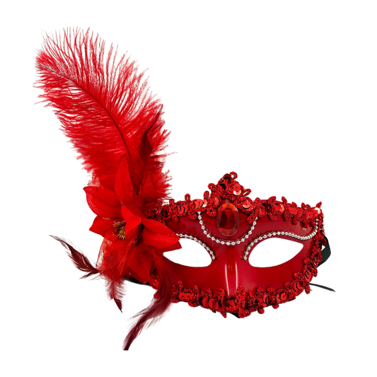 ANTIFAZ PLUMA LATERAL CON PIEDRA