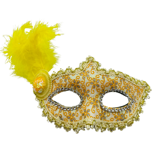 ANTIFAZ VENECIANO CON PLUMA LATERAL