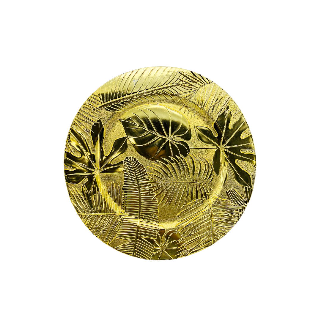 BANDEJA REDONDA HOJAS