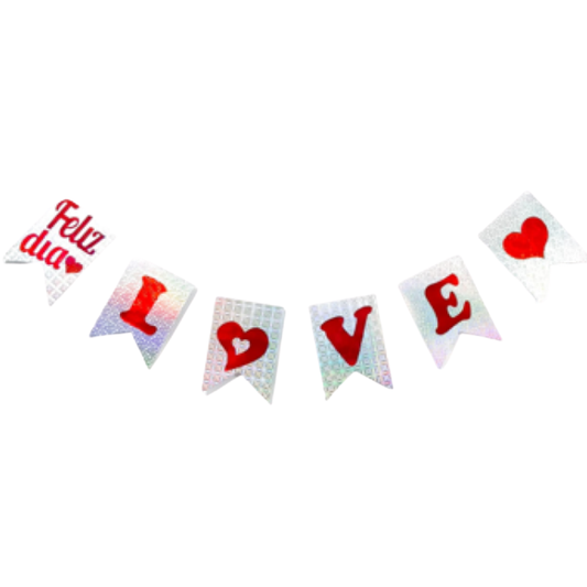 BANDERIN FELIZ DIA LOVE