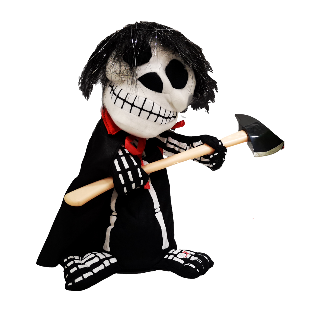 CALAVERA CON HACHA Y MECANISMO