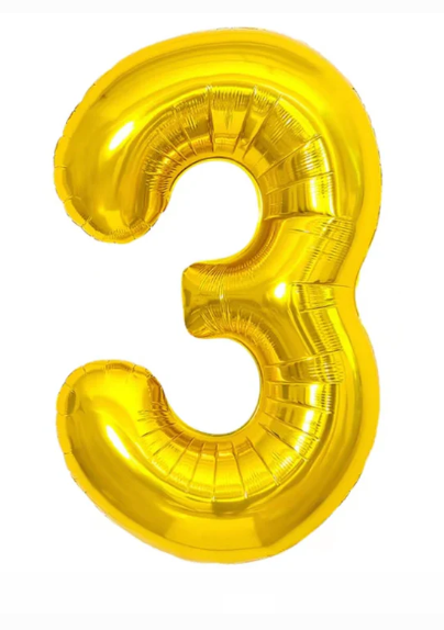 GLOBO METALICO NUMERO 3