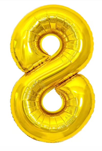 GLOBO METALICO NUMERO 8