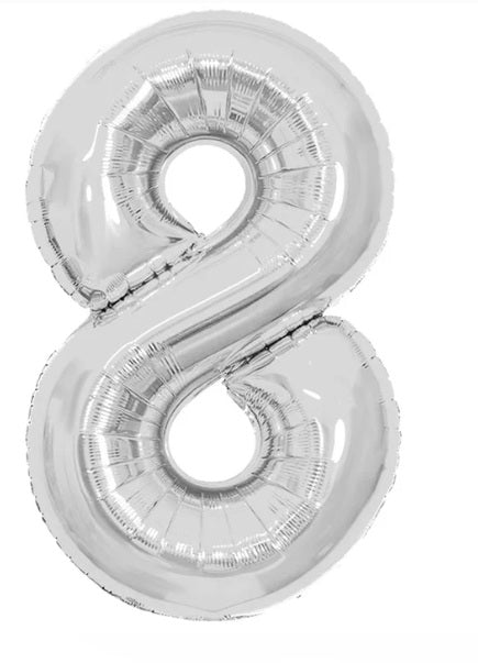 GLOBO METALICO NUMERO 8