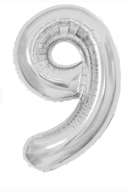 GLOBO METALICO NUMERO 9