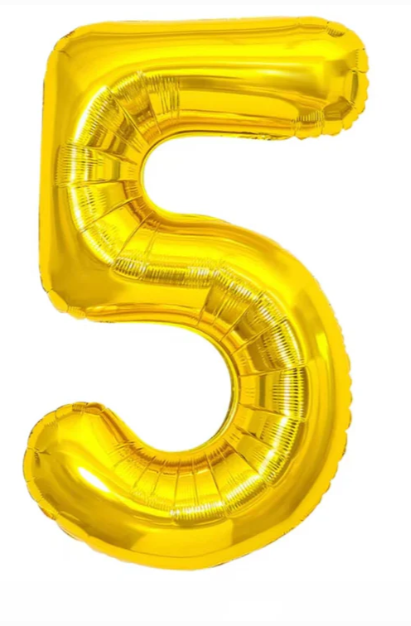 GLOBO METALICO NUMERO 5