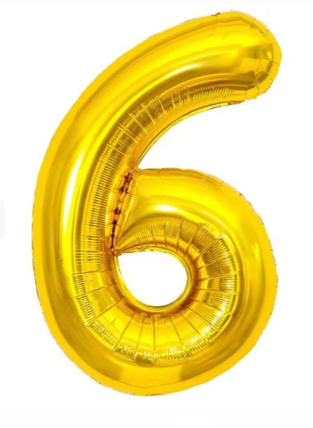 GLOBO METALICO NUMERO 6