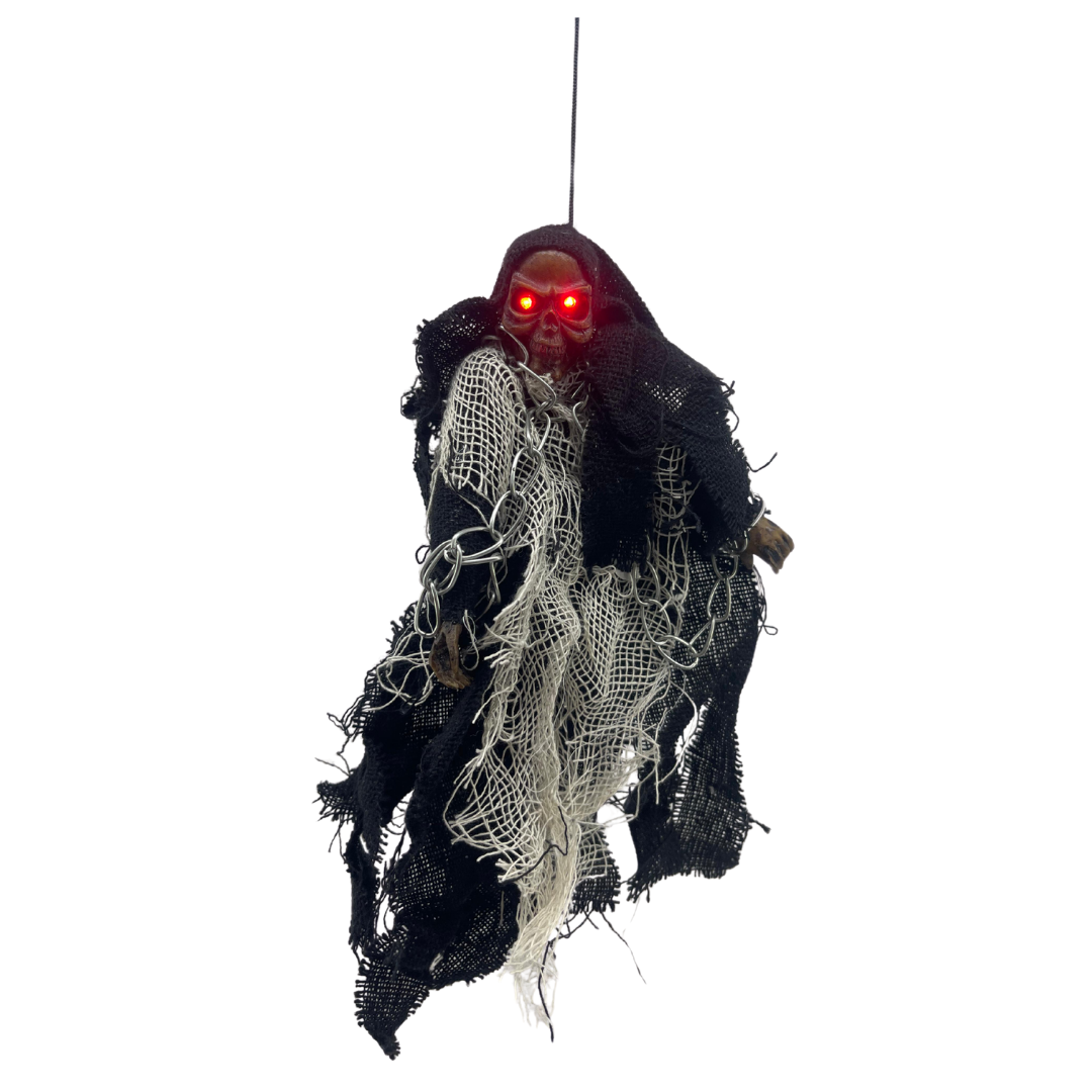 DECORACION CALAVERA CON OJOS LED