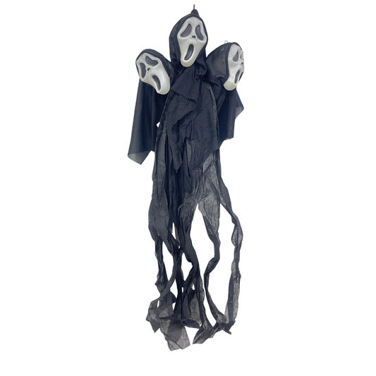 DECORACION FANTASMA DE TRES CABEZAS