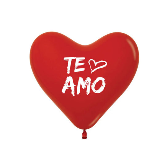 GLOBO FASHION CORAZON TE AMO ROJO