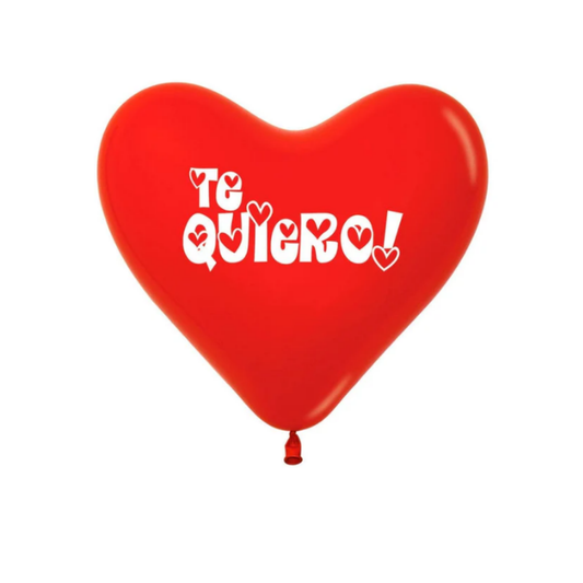 GLOBO FASHION CORAZON TE QUIERO ROJO