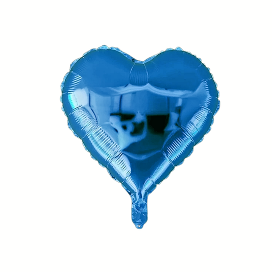 GLOBO METALIZADO DE CORAZON PEQUEÑO AZUL CLARO