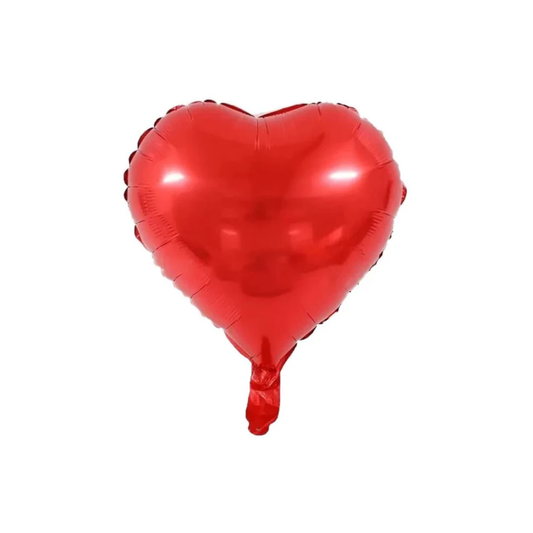 GLOBO METALIZADO DE CORAZON PEQUEÑO ROJO