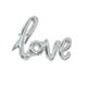 GLOBO METALIZADO LOVE PLATEADO