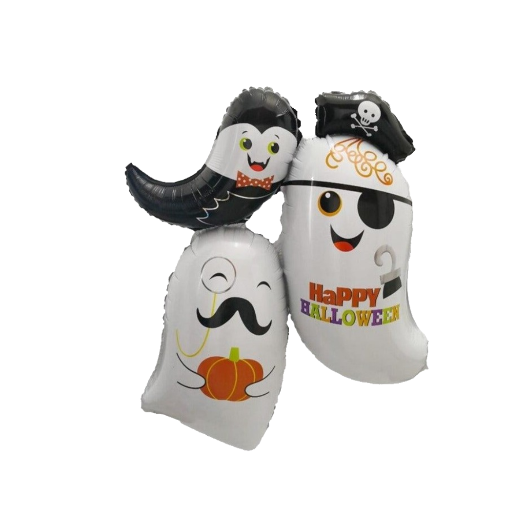 GLOBO METALIZADO TRIPLE FANTASMA