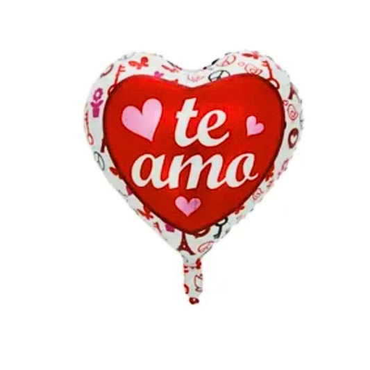 GLOBO TE AMO ESTAMPADO FIGURAS DE AMOR
