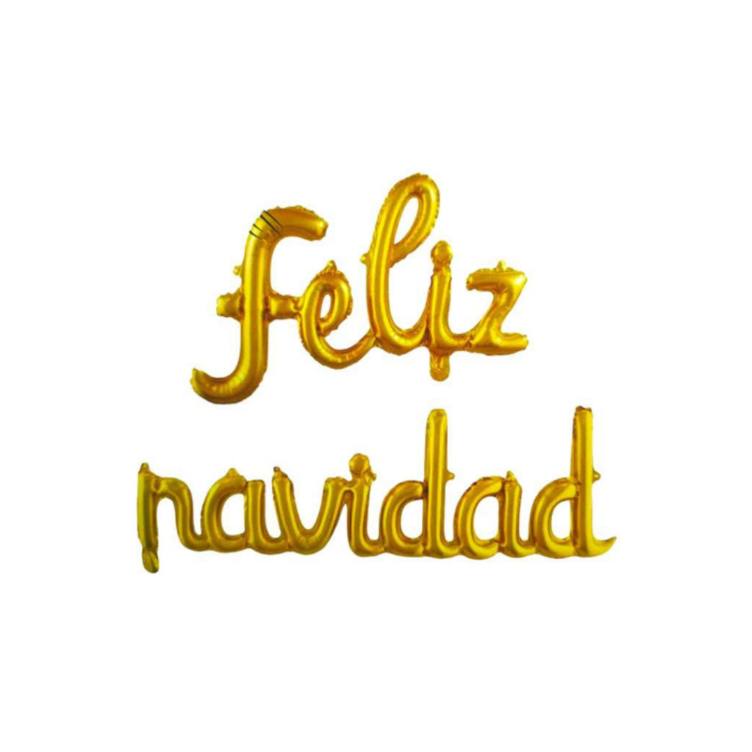 GLOBO CURSIVO FELIZ NAVIDAD