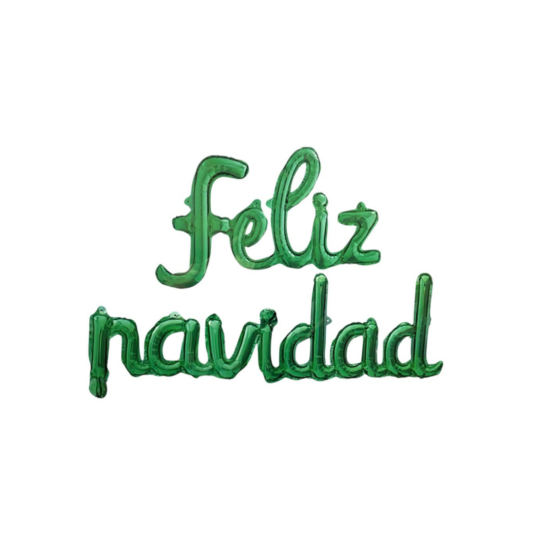 GLOBO CURSIVO FELIZ NAVIDAD