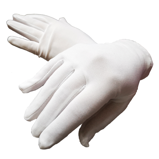 GUANTES DE TELA CORTO BLANCO