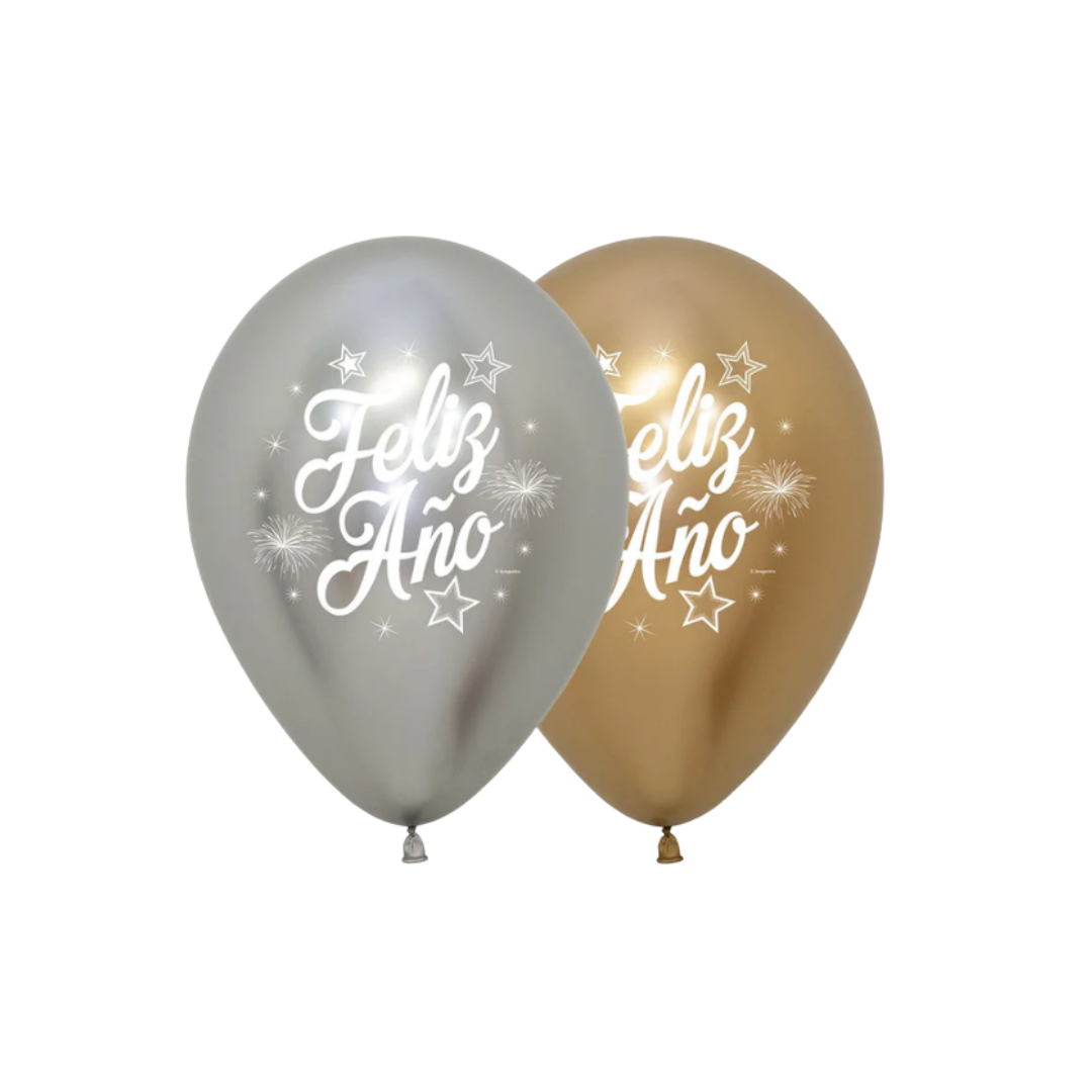 GLOBO R-12 FELIZ AÑO ESTRELLAS X12