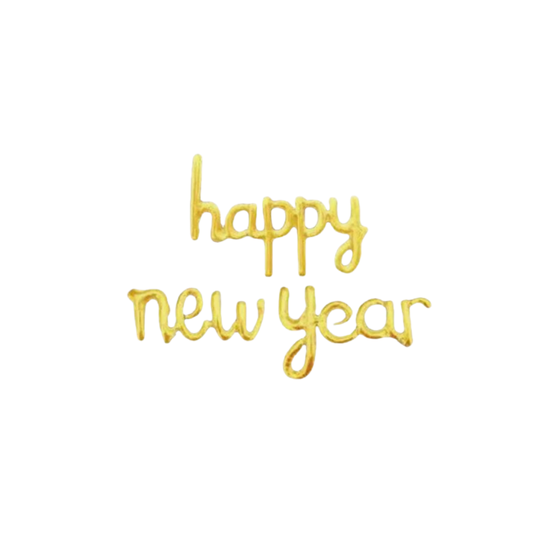 GLOBO CURSIVO HAPPY NEW YEAR