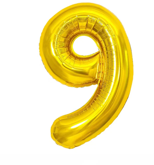 GLOBO METALICO MEDIANO NUMERO 9