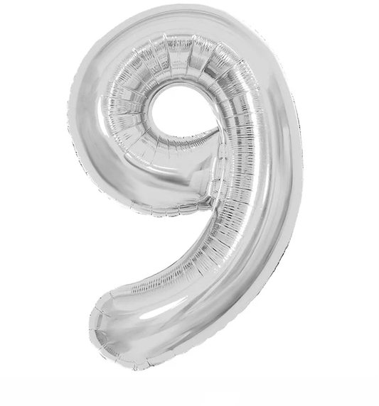 GLOBO METALICO MEDIANO NUMERO 9