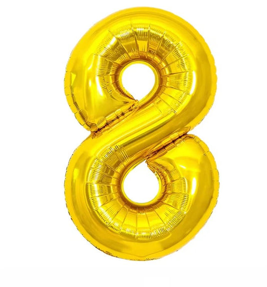 GLOBO METALICO MEDIANO NUMERO 8