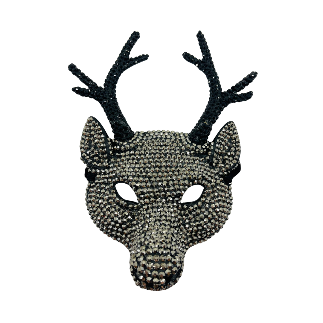 MASCARA DE VENADO CON PERLAS BRILLANTES